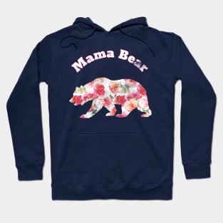 Mama Bear Distessed Mom Pink Floral Design Mothere day Gift Idea For Her Gifts Hoodie